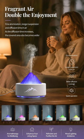 Home Aroma Diffuser Humidifier with Night Light, White, Christmas Gift