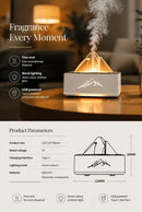 Volcano Aroma Humidifier, White, Bedroom Xmas Gift