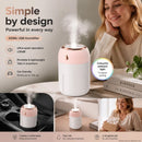 USB Colour Light Mini Humidifier 330ML Pink, Festive Gift