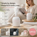 2 Pack Water Drop Humidifier 220ML White, Xmas Gift Pair