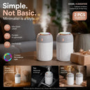 2 Pack Colour Light Humidifier 330ML Grey, Car Xmas Gift Set