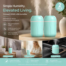 2 Pack Water Drop Humidifier 330ML Green, Mixed Holiday Pack