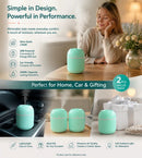 2 Pack Water Drop Humidifier 220ML Green, Office Gift Pair