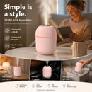 USB Water Drop Aroma Humidifier 220ML Nordic Pink, Christmas Gift