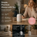 USB Water Drop Aroma Humidifier 220ML Glacier White, Holiday Present