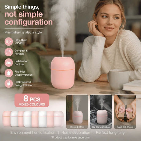 8 Pack Nordic Pink & Glacier White Humidifier Mixed Bulk Set