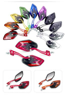 1 Pair Motorcycle Bicycle Rearview Mirror With Mount, White