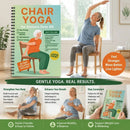 Coil Bound Senior Chair Yoga Weight Loss Notebook, Breathing Awareness Workout Program