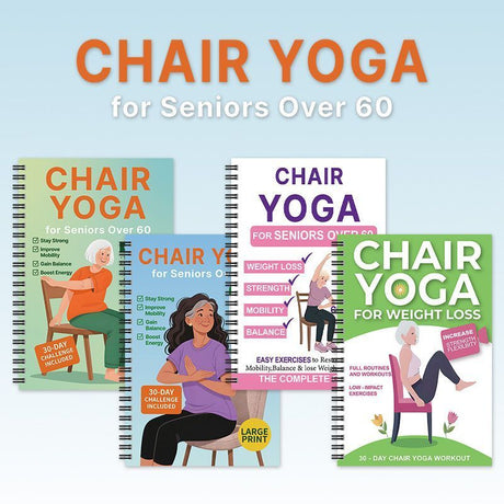 Coil Bound Elderly Chair Yoga Weight Loss Journal, Stable Strength Focus Training Log