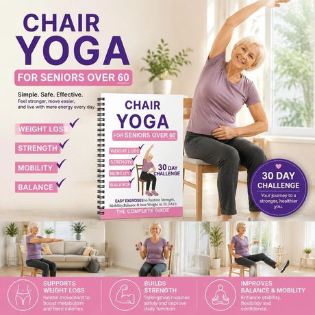 Coil Bound Senior Chair Yoga Weight Loss Logbook, All-Round Physical Improvement Guide