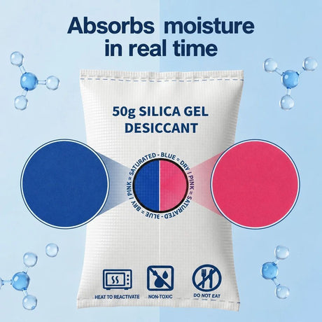 Visual Humidity Silica Gel Dehumidifier, Colour Changing Regular Desiccant, Green 100g, 2 Pack