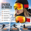 Lovely Holiday UV400 Ski Gift, Red Frame, Red Lens + Matching Red Strap