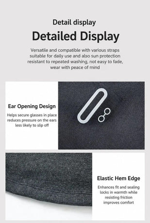Coldproof Neck Cover, Grey & Black Long Style, One Size, 2 Pcs