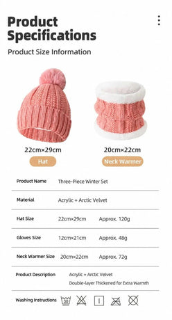 Versatile Snow Gear Gift Plush Lined Knit Hat 2 Pack Light Grey, Daily & Ski Travel Matching Outfit