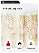 Versatile Snow Gear Gift Plush Lined Knit Hat 2 Pack Light Grey, Daily & Ski Travel Matching Outfit
