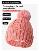 Durable Mountain Ski Gift Thick Knitted Hat 2 Set Navy, Warm Thermal Gear For Winter Ski Trips