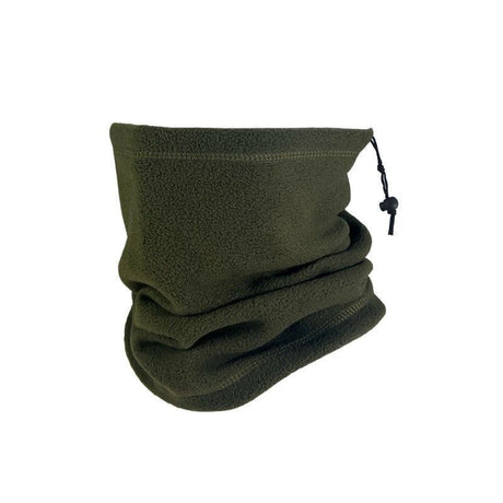 Thoughtful Ski & Cycling Gift Fleece Drawstring Neck Gaiter, Army Green, Windproof Thermal Neck Warmer