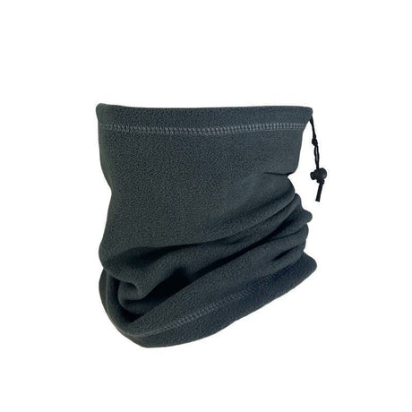 Practical Outdoor Winter Present Polar Fleece Drawstring Neck Tube, Dark Grey, Cold Resistant Face Cover