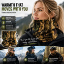 Handy Hiking Gear Gift Drawstring Polar Fleece Neck Tube, Jungle Camo, Thermal Windproof Mask