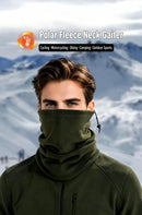 Sweet Cycling & Ski Gift Soft Fleece Drawstring Neck Warmer, Orange, Wind Resistant Neck Cover