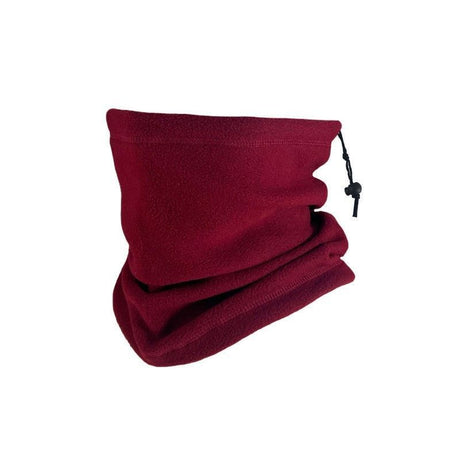 Nice Holiday Gift Pack Soft Fleece Drawstring Neck Warmers 2 Pcs, Burgundy, Multi-Sport Matching
