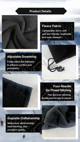 Nice Holiday Gift Pack Soft Fleece Drawstring Neck Warmers 2 Pcs, Burgundy, Multi-Sport Matching