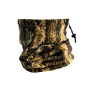 Practical Hiking Gear Set Polar Fleece Drawstring Neck Tubes 2 Pcs, Jungle Camo, Thermal Face Mask