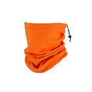 Sweet Cycling & Ski Pack Soft Fleece Drawstring Neck Warmers 2 Pcs, Orange, Wind Resistant Accessory