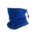 Versatile Winter Sport Set Polar Fleece Drawstring Neck Tubes 2 Pcs, Royal Blue, Daily Snow Outfit