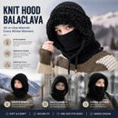 Hard-Wearing Wind Block Integrated Knit Hat Black One Size, Fashion Pick For Ski Holidays & Everyday Outfits