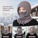 Portable All-In-One Knitted Head Cover Khaki One Size, Handy Ski Gear To Match Regular Daily Clothing