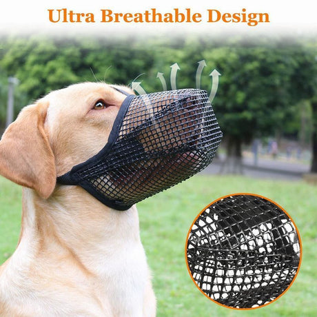 Grey Mesh Dog Muzzle XS 2pcs, Drinkable