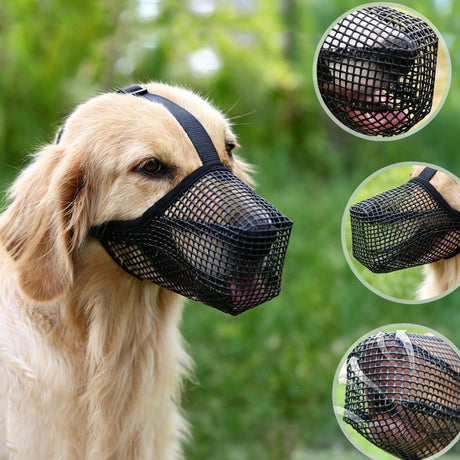 Grey Mesh Dog Muzzle XS 2pcs, Drinkable