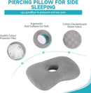 Pink Knit Breathable Ear Cushion, Reduce Side Sleep Ear Discomfort