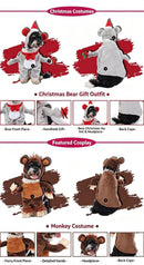 Fun Family Gathering Outfit For Cats & Dogs, Festive Decor Accessory For Halloween Christmas Celebrations, Size M