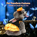 M Size Thistle Down Pet Costume, Fancy Dress for Halloween & Christmas, Lightweight for 3.5-4.5 kg Dogs and Cats