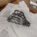 Halloween & Christmas Gun Black Skull Claw Alloy Hair Clip, Premium Accessory For Christmas & Halloween Dress Up