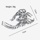Halloween & Christmas Silver White Spider Alloy Shark Clip, Eye-catching Hair Claw For Holiday Celebrations