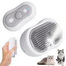 White Grey Pet Spray Grooming Comb 2pcs, Anti Flying Cat Hair Massager Brush