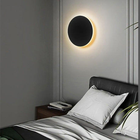 20CM Black Touch Eclipse LED Wall Light Stepless Dimming