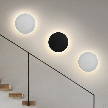 13CM Black Touch Eclipse Wall Light 2Pcs Stepless Dimming