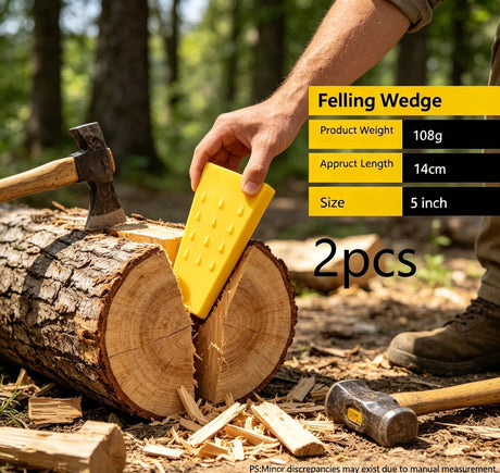 5+8 Inch Tree Felling Wedge Pack 4Pcs Outdoor Log Splitting Accessory