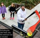 Telescopic Black Extension Rod for Gutter Debris Cleaning Rake, 9 Sections Kit, Every Section 42cm, Interlocking Extension Bar, Household Outdoor Roof Eaves Drain Maintenance Replacement Accessory