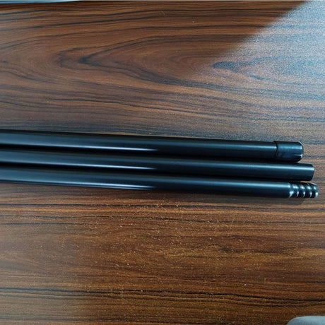 Telescopic Black Extension Rod for Gutter Debris Cleaning Rake, 9 Sections Kit, Every Section 42cm, Interlocking Extension Bar, Household Outdoor Roof Eaves Drain Maintenance Replacement Accessory