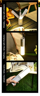 Portable Fold‑able Multi‑purpose Camp Lantern, Hanging Tent Emergency Light, Christmas & Halloween Practical Holiday Present, Handheld Outdoor Night Working Lamp, 4000mAh High‑capacity Rechargeable Battery