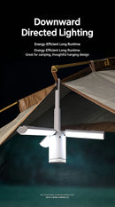 Portable Fold‑able Multi‑purpose Camp Lantern, Hanging Tent Emergency Light, Christmas & Halloween Practical Holiday Present, Handheld Outdoor Night Working Lamp, 4000mAh High‑capacity Rechargeable Battery