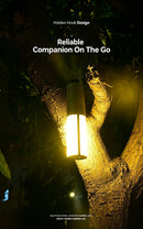 Portable Fold‑able Multi‑purpose Camp Lantern, Hanging Tent Emergency Light, Christmas & Halloween Practical Holiday Present, Handheld Outdoor Night Working Lamp, 4000mAh High‑capacity Rechargeable Battery