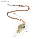 Tree of Life Pendant Necklace with Natural Chip Stones, Antique Copper Metal, Amazonite, Christmas & Halloween Casual Wear Jewelry, Unique Souvenir Gift for Festival Gifting
