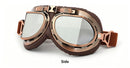 Classic Bronze Harley Motorcycle Protective Goggles, Wind Resistant Off-Road Cycling Glasses, Bronze Frame with Silver Mirror Lens, Outdoor Riding Gear, Christmas Halloween Motorbike Enthusiast Gift