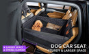 Single Seat Car Pet Mat for Back Row, Hardened Base Mesh Dog Basket, Waterproof Dirt Resistant Pet Car Seat Cover, Grey Large Size, Christmas Halloween Pet Owner Gift